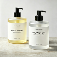 Bouteille en plastique PP HDPE givrée de 450 ml au toucher doux pour shampoing, savon liquide, gel douche, cosmétiques, soins de la peau, emballage