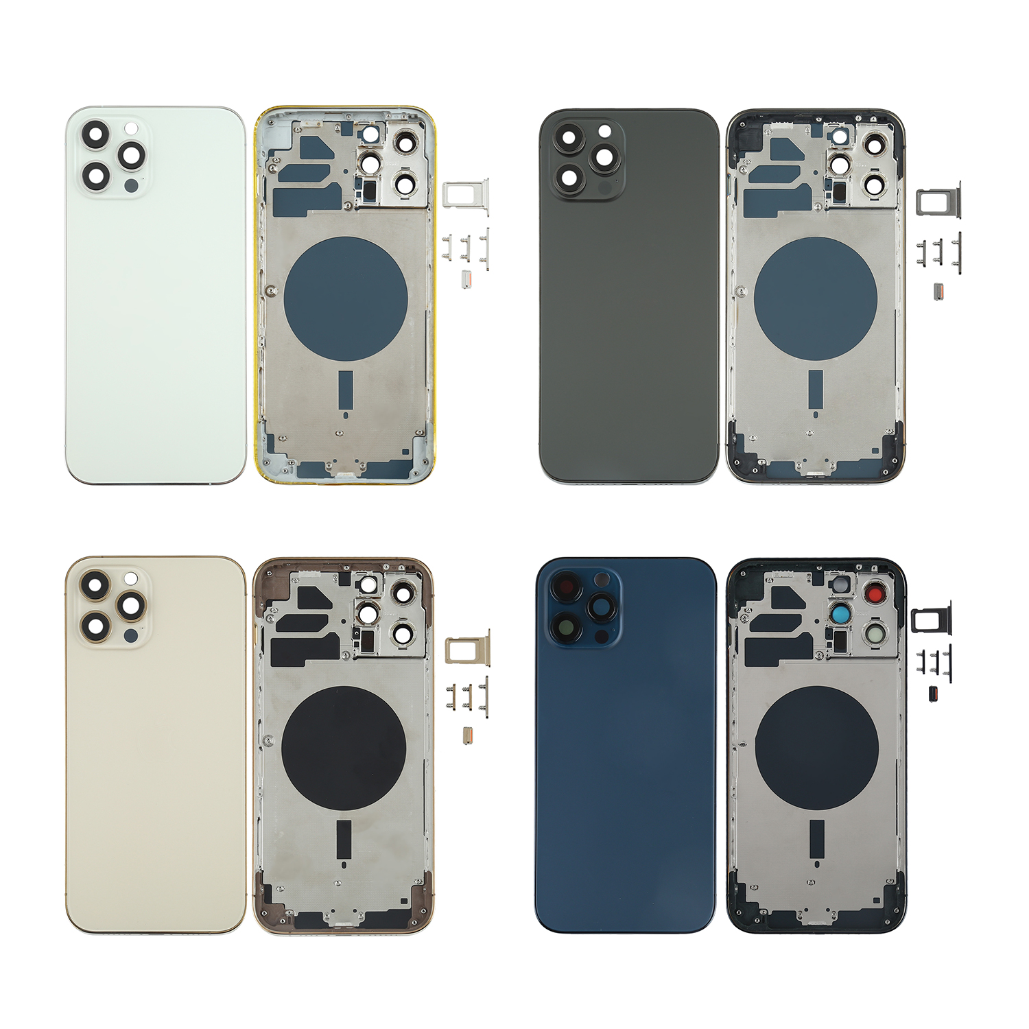 Сменная задняя крышка батарейного отсека в сборе для iPhone 6 7 8 X XS XR 11 11Pro 12 ProMax 12 promax 12 Pro max Set