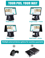 Sistema de Punto de Venta Todo en Uno con Caja Registradora Windows, Terminal POS, Configuración Completa con Impresora