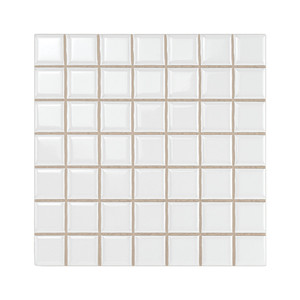 Piastrella Pretagliata Bianco Puro Lucido 20x20 2.5x2.5 per Decorazione Pareti e Pavimenti - Product Image 4