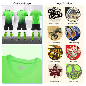 Maillot de football en polyester/coton respirant à séchage rapide à bas prix, version joueurs de haut niveau, logo imprimé, kits de football, ligue de football - Product Image 3