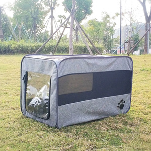 Portable Foldable <b>Pet</b> <b>Carrier</b> Soft-Sided Dog Crate Outdoor Travel Tent With Zipper Closure For Dogs - Product Image 1