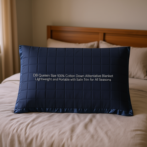 ผ้าห่มใยสังเคราะห์เนื้อนุ่มขนาดควีนไซส์ น้ำหนักเบา ใช้ได้ทุกฤดู ขอบผ้าซาติน - Product Image 2