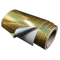 Vente en gros Papier holographique adhésif autocollant Feuille arc-en-ciel lavable thermofusible simple face pour ruban d'emballage