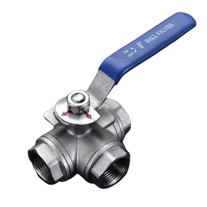 Raccord à bille en acier inoxydable 304 316 à trois voies, filetage femelle BSP NPT, type T / type L - Product Image 1