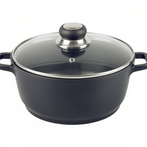 Delta Meat <b>Pot</b> 3.5 L 24 Cm Cast Aluminum Dutch Oven With Glass Lid - Product Image 2