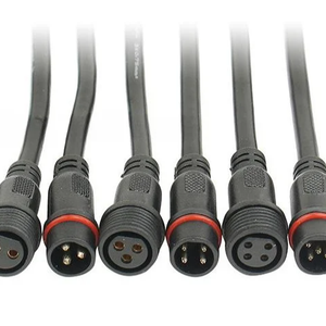 Quanwei สายเคเบิลหัวต่อแบบปลั๊กตัวผู้เป็นตัวเมียทำจาก PVC IP67 M12 M8ปรับแต่งได้ตามต้องการ - Product Image 1