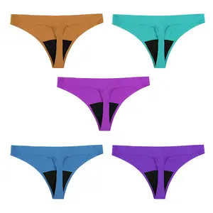 1pcs T-back Period Panties Sexy Menstrual Underpants Sports Soft Leak Proof G-string  Menstrual Thongs Women's Period Panties