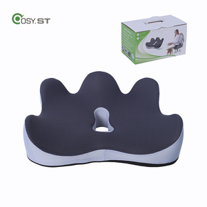 Cojín de Asiento de Espuma Viscoelástica Personalizado de Fábrica, Alivio del <span class=keywords><strong>Dolor</strong></span> de Coxis, Cojín Ortopédico para Glúteos, Funda Extraíble Cosida, OEKO-TEX - Product Image 1
