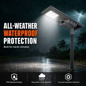 High Quality All-in-One Solar Street <b>Light</b> <b>with</b> Remote Control and <b>Motion</b> <b>Sensor</b> for Outdoor Use - Product Image 1