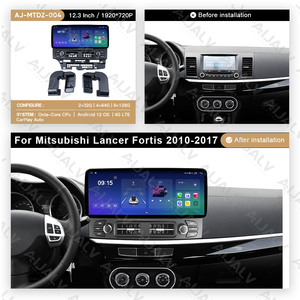 Promotion : Panneau radio Android de navigation automobile 12,3 pouces pour Mitsubishi <span class=keywords><strong>LANCER</strong></span> 2010-2017 – Accessoires intérieurs de voiture, cadre DVD auto - Product Image 2