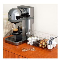 Support rotatif pliable transparent pour capsules de café, boîte de rangement en acrylique avec couvercle, étanche, design moderne et personnalisé