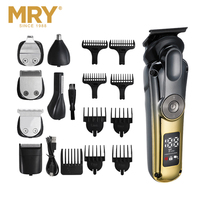 Tondeuse à barbe MRY pour hommes, 6 en 1, sans fil, étanche IPX6, tondeuse électrique pour cheveux, tondeuse pour le visage, kit de toilettage tout-en-un rechargeable
