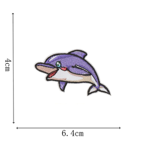 แพทช์รูปโลมาปักลายสัตว์ทะเลน่ารัก รีดติดได้ - Product Image 5