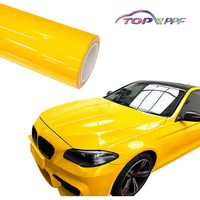 Film de protection de voiture en vinyle PET jaune, film de protection de voiture en vinyle PET, film de protection de voiture en vinyle PET, revêtement PET, vente en gros, 8 mil, 1,52*16 m, 5 ans, OEM