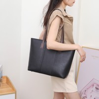 Nouveau design de sac à bandoulière noir pour femmes sacs pour dames sacs à main en cuir véritable à prix bon marché