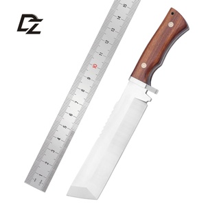 Navaja de Bolsillo Personalizable OEM de Acero Inoxidable D2, Hoja Recta Tipo Sheepsfoot, Mango de Madera, Táctica, Supervivencia, Caza, Bricolaje, Industrial - Product Image 1