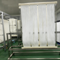 Membrane MBR pour station d'épuration des eaux usées, membrane de bio-réacteur, matériau de membrane en fibres creuses PVDF