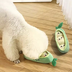 Multi-Squeaker giocattolo interattivo pisello <span class=keywords><strong>Pod</strong></span> peluche per il gioco di addestramento e arricchimento del cane - Product Image 3