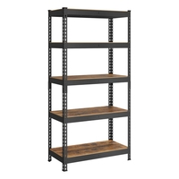 Étagère autoportante à 4 niveaux sans boulons en fer robuste avec revêtement en poudre anti-corrosion réglable 180x90x40cm