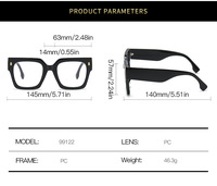 2024 nuevas gafas ópticas gafas de lectura cuadradas clásicas de gran tamaño marcos de gafas anti luz azul para mujeres y hombres