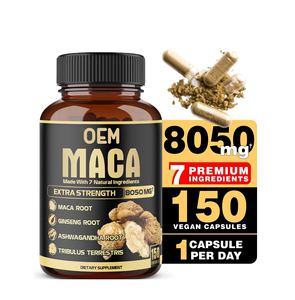 MOQ flexible, Aeglewell OEM, capsules de racine de maca, complément énergétique pour homme, booster naturel, végétalien, 7 en 1, capsules de racine de maca - Product Image 1