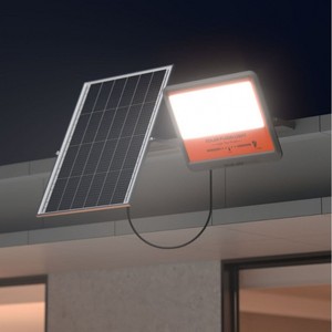 Solar Flood <b>Light</b> 120lm/W LED Aluminum Body Surface Mounted Outdoor Waterproof With Solar Panel - Product Image 1