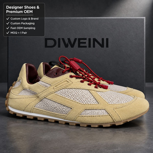 Chaussures de luxe pour hommes et femmes, de haute qualité, en daim beige, respirantes, en mesh, baskets, zapatillas, neuves - Product Image 1