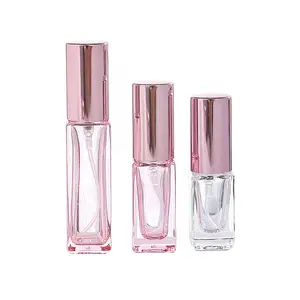 Venta al por mayor 5ml 10ml prensa <span class=keywords><strong>de</strong></span> vidrio portátil tipo pequeña botella <span class=keywords><strong>de</strong></span> Perfume botella <span class=keywords><strong>de</strong></span> vidrio cosmética vacía Perfume - Product Image 1