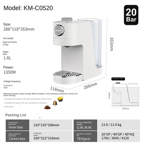 Machine à café multifonctionnelle Moioco, machine à café à capsules 3-en-1 pour la maison et l'hôtel, compatible avec <span class=keywords><strong>Nestlé</strong></span> Dolce - Product Image 4
