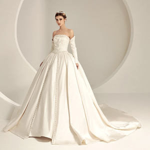 Fashion Design Champagne macchia una linea unica abiti da sposa sposa sposa abiti da sposa - Product Image 3