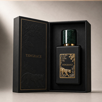 Flacon de parfum carré en verre de luxe avec vaporisateur à pompe, capacité de 75 ml, design portable, boîte incluse