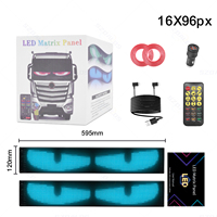 Écran d'affichage LED flexible 5V, 2 pièces, 16*96 LED, avec animation de texte défilant, panneau matriciel LED contrôlé par application pour camion