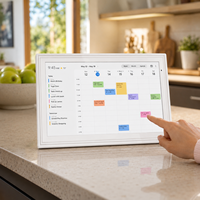 Tableau d'organisation familiale numérique intelligent 15,6 pouces avec Wi-Fi et calendrier, la meilleure alternative au fenêtre panoramique, compatible avec l'application Whale Framely et Google/Outlook/iCloud