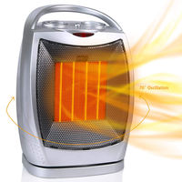 Ventilateur chauffant PTC avec thermostat réglable, étanche, portable, vertical, pour bureau, télécommande, protection contre la surchauffe