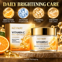 Crème Visage en Capsules de Collagène à la Vitamine C, Niacinamide et Acide Hyaluronique, Éclaircissante et Raffermissante, Marque Privée, OEM, ODM, Vente en Gros, Usine