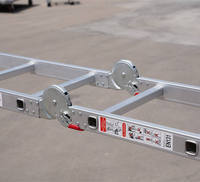 Escabeau pliant multifonction en aluminium léger 4*3 et 12 marches avec plateforme de sécurité