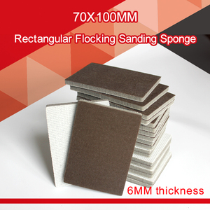 <span class=keywords><strong>Lija</strong></span> de espuma cuadrada roja de 70*100mm para uso en húmedo o seco, con flocado de doble cara, para pulido de coches, metal, madera y paneles de yeso. - Product Image 1