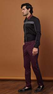 กางเกงขาตรงผู้ชายผ้าวิสคอสลำลองผ้าเนื้อวิสคอสระบายอากาศได้ดีเป็นมิตรกับสิ่งแวดล้อมผ้าวิสคอสเอวสูงปานกลางหน้าเรียบเอวกลางฤดูใบไม้ร่วง - Product Image 3