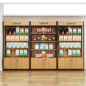 Negozio al dettaglio legno rack vetrina scaffale da esposizione in metallo scaffalatura gondola espositore rack per negozio appendiabiti - Product Image 4