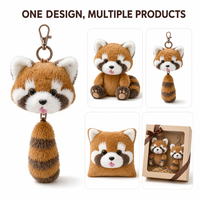 Peluche personnalisée brodée en forme de raton laveur, anti-stress, en tissu ultra doux, fabrication directe usine, OEM ODM, poupée en peluche pour personnage original