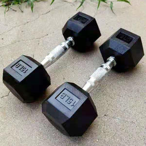 אספקת מפעל, סט משקולות משושה עם לוגו בהתאמה אישית, 50 יחידות, מצופות גומי, פלדה יצוקה, מתכווננות, לאימוני כושר ביתיים - Product Image 3