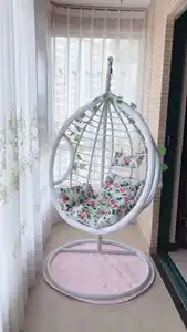 Popular Thick Wicker Egg Hanging Indoor Swing Chair Patio Swings Garden Furniture