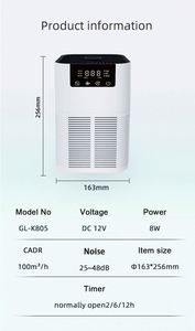 Purificador de Aire Portátil de Escritorio con Filtro HEPA para el Hogar, Alergias, Pelo de Mascotas y Fumadores en el Dormitorio - Product Image 2