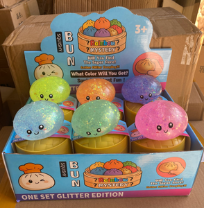 ของเล่นบีบตุ๊กตาซาลาเปานุ่มนิ่ม บรรเทาความวิตกกังวล ของเล่นบีบฟิดเจ็ต ล้างทำความสะอาดได้ บีบแล้วคืนรูปช้าๆ น่ารัก ของเล่นบีบซาลาเปาสำหรับเด็ก - Product Image 1