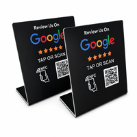 Support de table personnalisé en PVC avec code NFC et QR, résistant à l'eau, 13,56 MHz, pour restaurants, bars et cafés, avis sur les réseaux sociaux, OEM et ODM disponibles