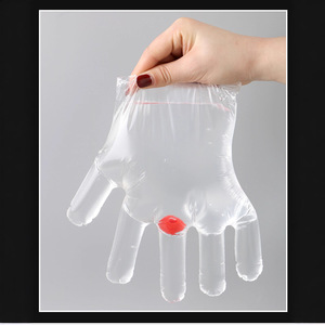Transparent Packaging <b>Gloves</b> One Size Fits All Disposable PE <b>Gloves</b> For Cleaning And Care - Product Image 3