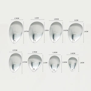 Accessoires de pêche DIY, attirant les poissons, gouttelettes d'eau, nickel lisse, matériel de pêche, appât, outil de pêche, leurre, lames de spinner pour truites - Product Image 4