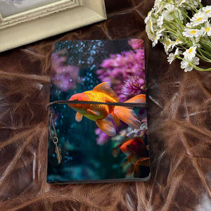 สมุดโน้ตเอนกประสงค์เอนกประสงค์สไตล์ INS ขัดเงา<span class=keywords><strong>สวย</strong></span>งามและทำด้วยปลาทองและพืชน้ำหลาก<span class=keywords><strong>สี</strong></span> - Product Image 2