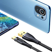 Kabel Charger USB C USAMS SJ572 Harga Lebih Murah PD 66W Pengisian Cepat Tipe C Kabel Data Transparan